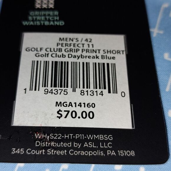 Walter Hagen Men's Perfect 11 Golf Shorts  Sz 42 Flat Front  NWT - Picture 5 of 8